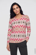 Redberry Abstract Design Hannah Jersey Top