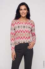 Redberry Abstract Design Hannah Jersey Top