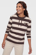 Coffee Bean Striped Henny Sweatshirt