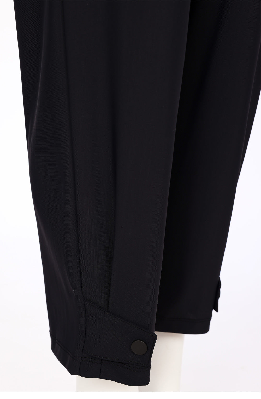 Black Drawstring Tapered Trousers