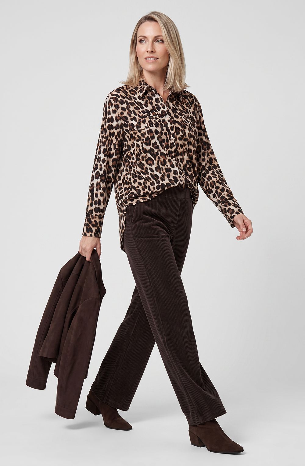 Coffee Bean Animal Print Blouse
