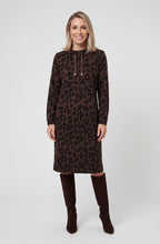 Coffee Bean Animal Print Weighted Jersey Dress