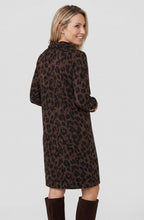 Coffee Bean Animal Print Weighted Jersey Dress