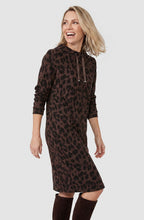 Coffee Bean Animal Print Weighted Jersey Dress