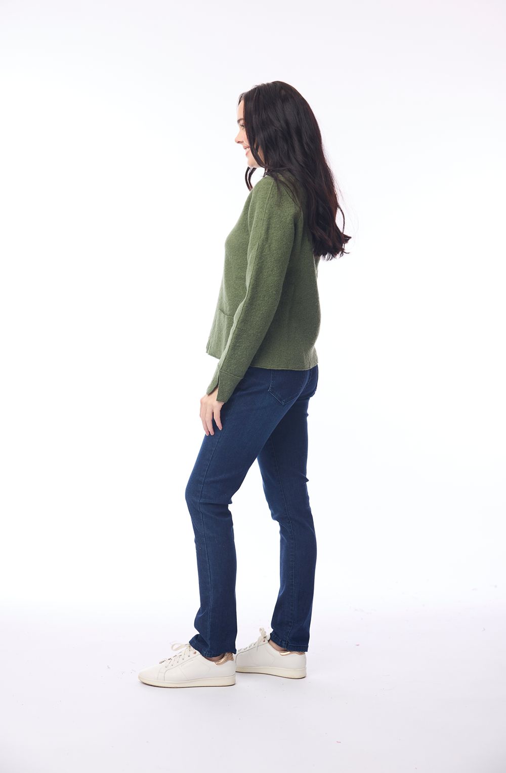 Olive Green Australian Merino Wool Top