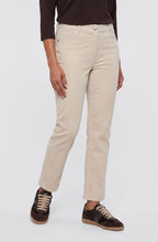 Almond Beige Straight Leg Corduroy Lisa Trousers