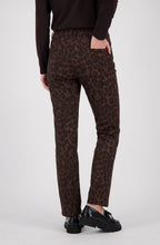 Coffee Bean Animal Print Suede Effect Mona Trousers