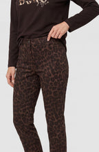Coffee Bean Animal Print Suede Effect Mona Trousers