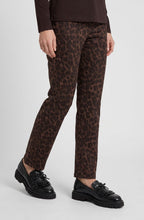 Coffee Bean Animal Print Suede Effect Mona Trousers