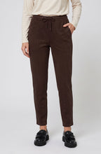Coffee Bean Faux Suede Straight Leg Lisa Trousers