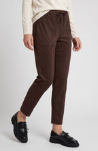 Coffee Bean Faux Suede Straight Leg Lisa Trousers