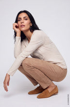 Hazelnut Suede Effect Lisa Straight Trousers