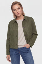 Olive Green Faux Suede Jacket