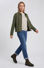 Olive Green Faux Suede Jacket