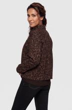 Coffee Bean Animal Print Faux Suede Jacket