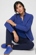 Cobalt Blue Quilted Fleece Lined Henny Jacket