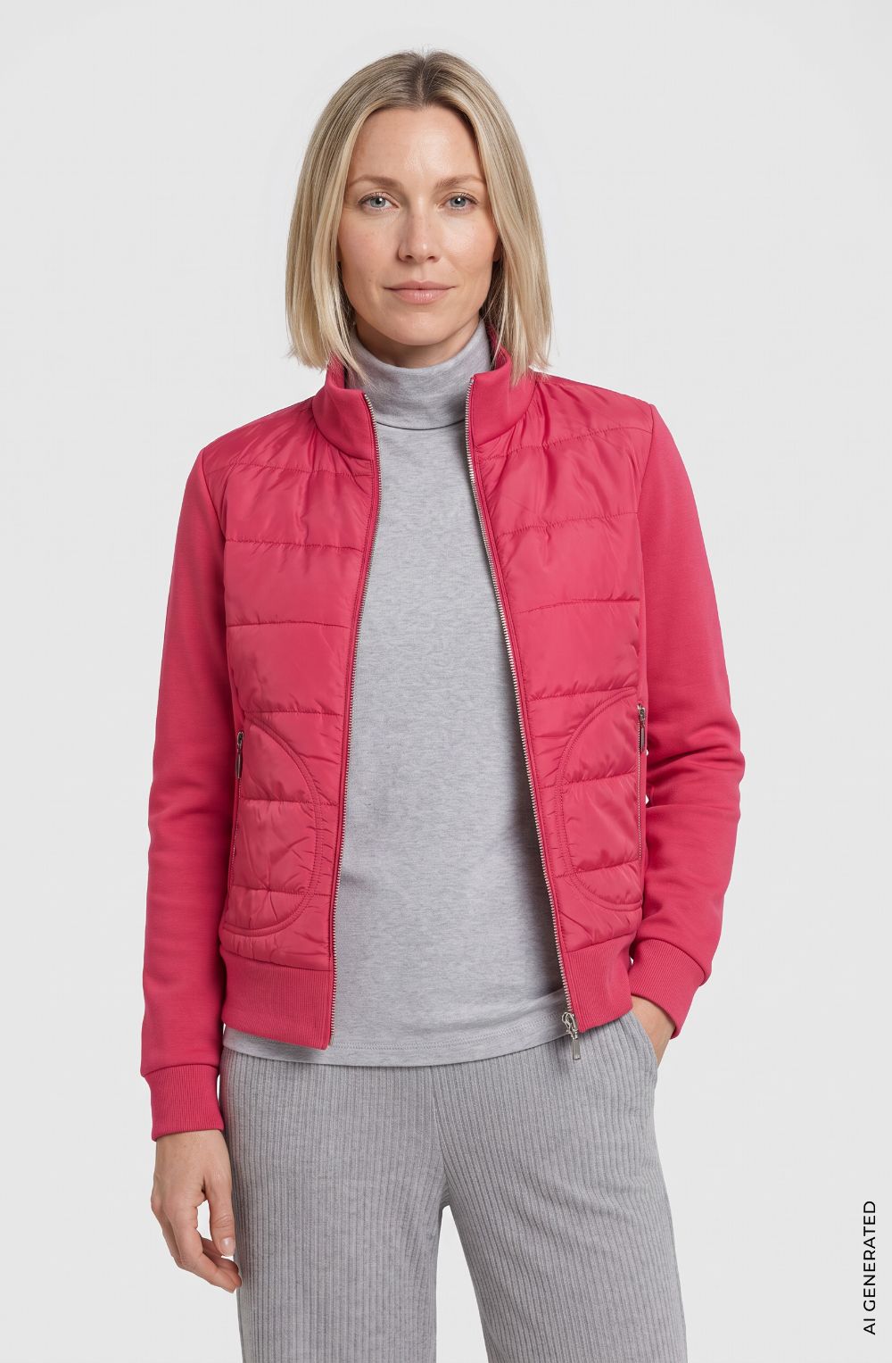 Redberry Quilted and Jersey Henny Jacket