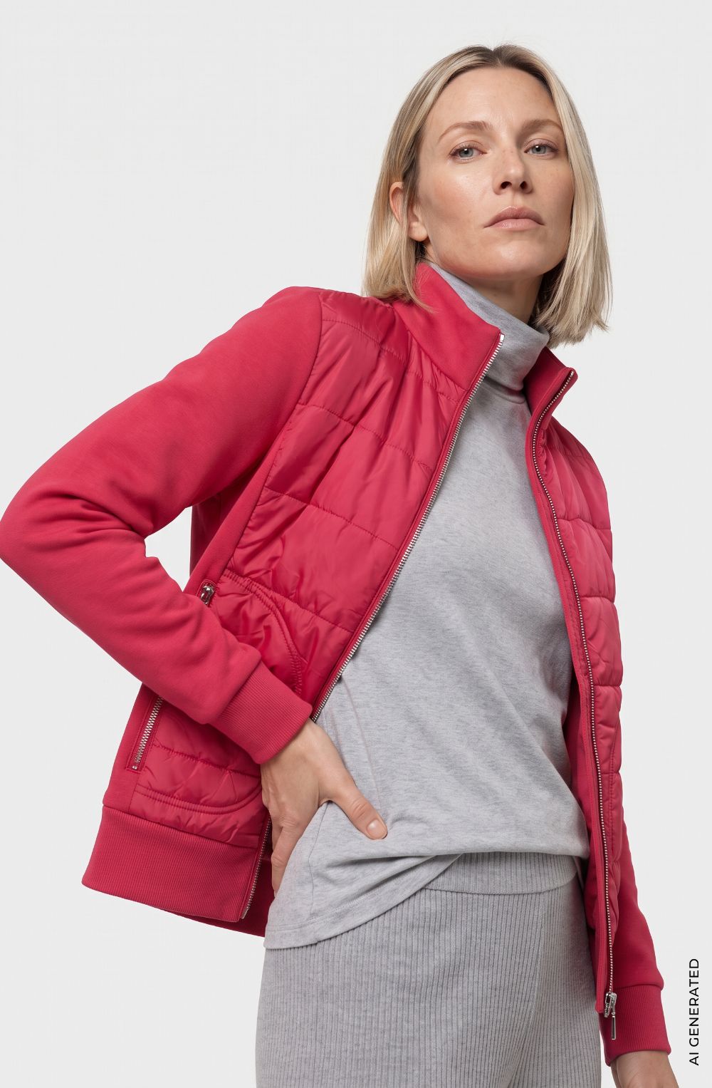 Redberry Quilted and Jersey Henny Jacket