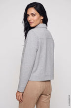 Pearl Grey Melange Weighted Jersey Jacket