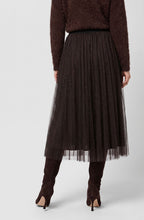Coffee Bean Animal Print Layered Chiffon Skirt