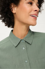 Khaki Linen Blend Blouse