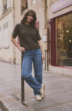 Hot Fudge Melange Short Sleeved Cardigan