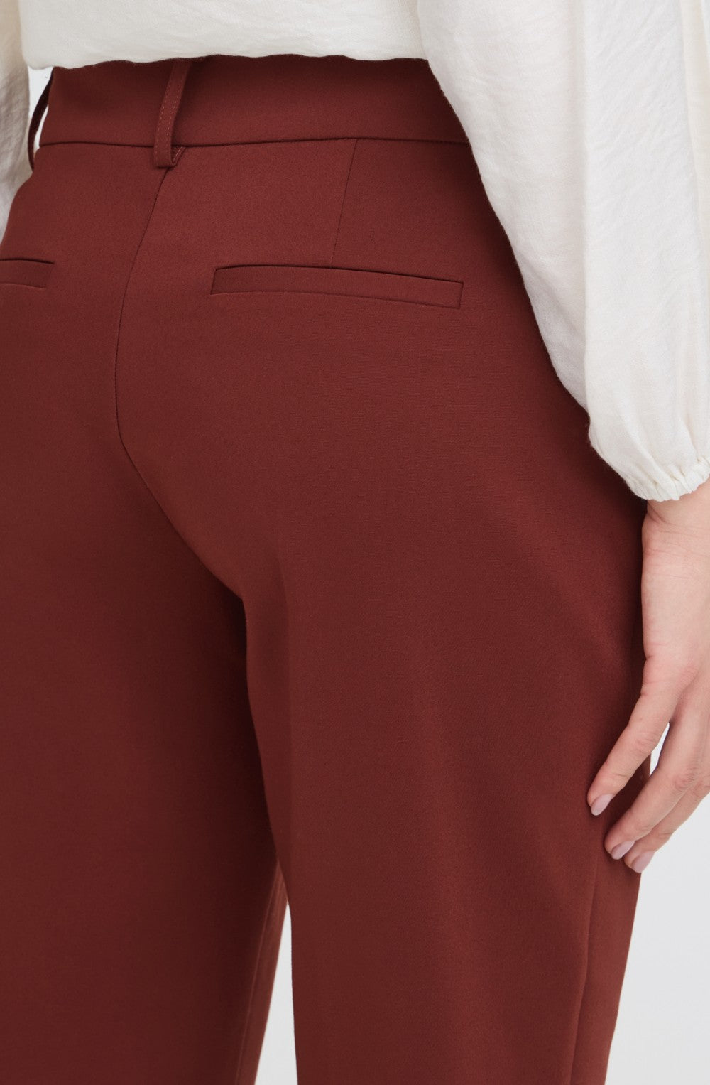 Rum Raisin Tessa Casual Fit Trousers