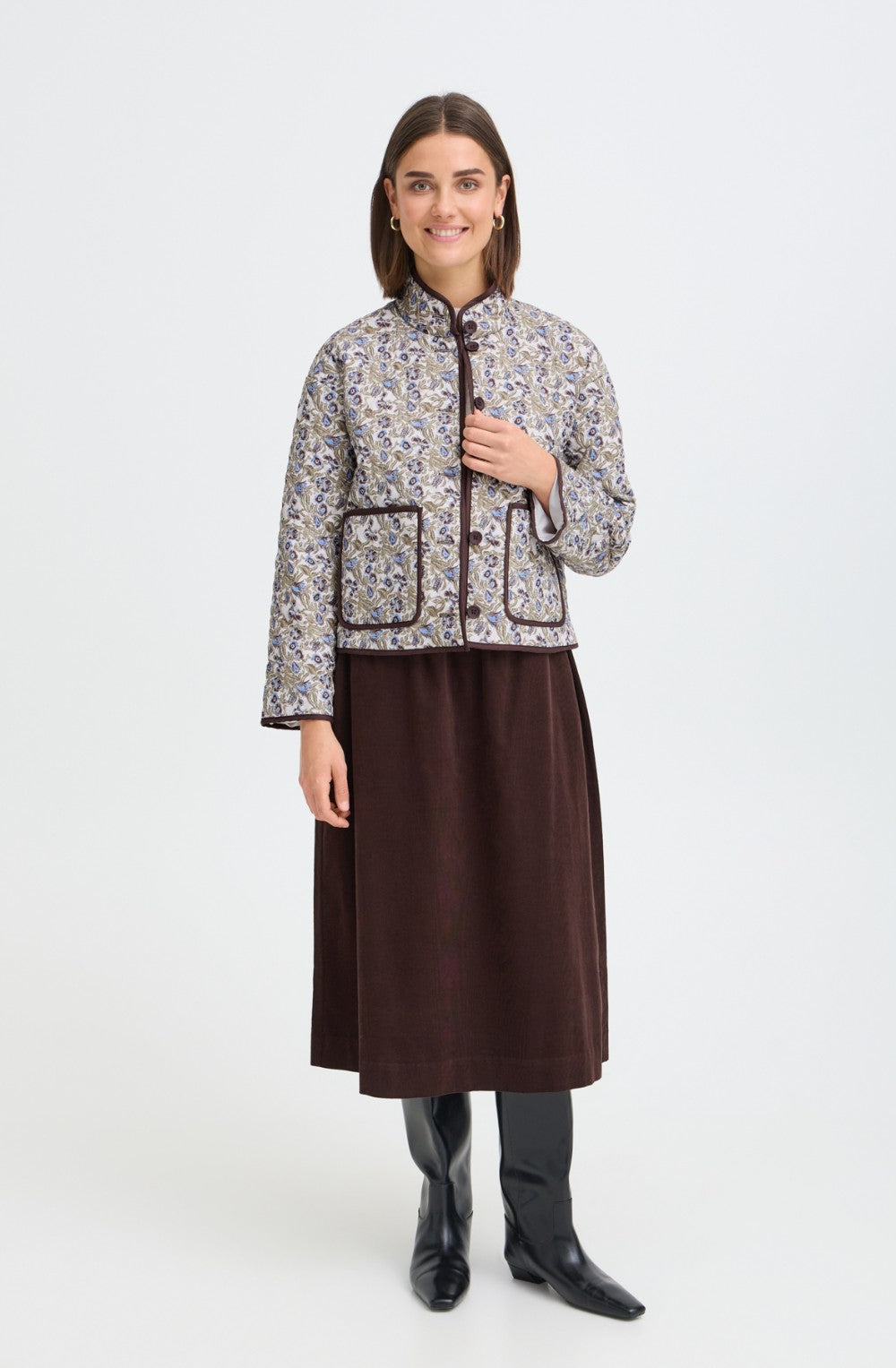 Entangled Floral Claudine Quilted Jacket