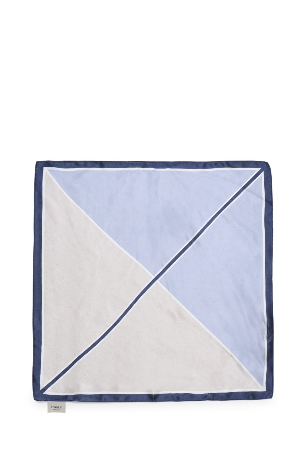 Silver Pink & Blue Silla Silk Square Scarf