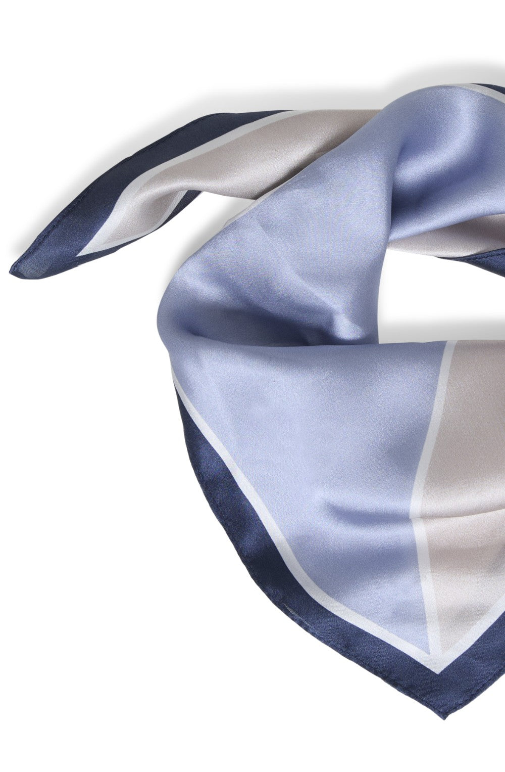 Silver Pink & Blue Silla Silk Square Scarf