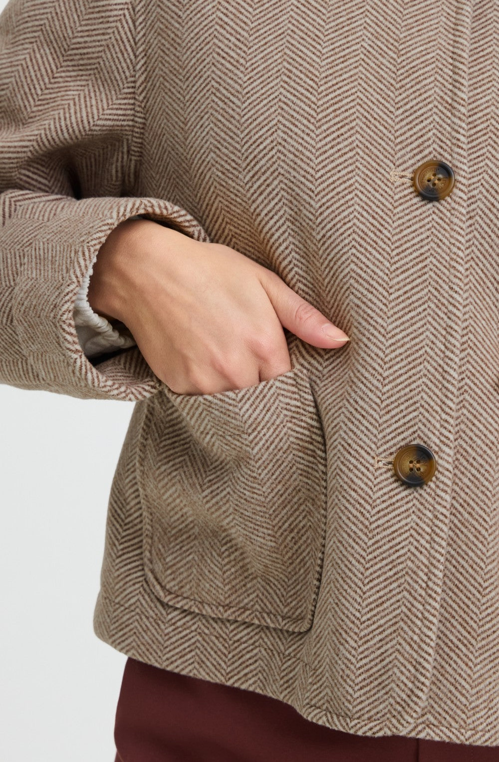 Rain Drum Herring Bone Jacket