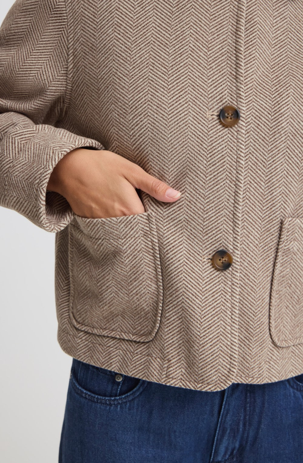 Rain Drum Herring Bone Jacket