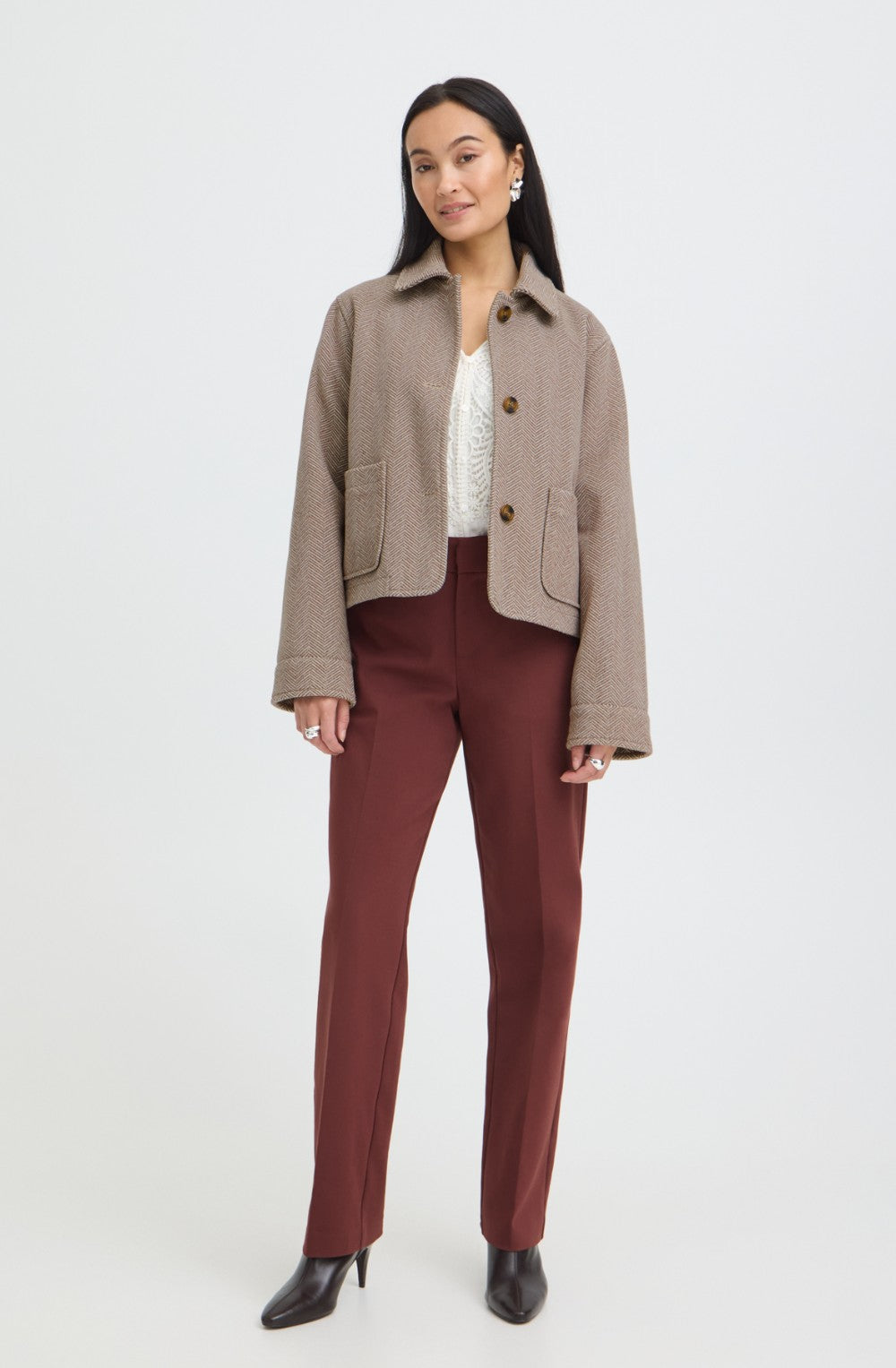 Rain Drum Herring Bone Jacket