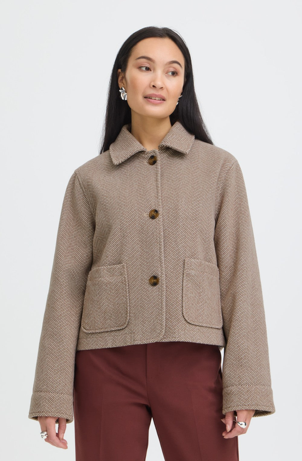 Rain Drum Herring Bone Jacket