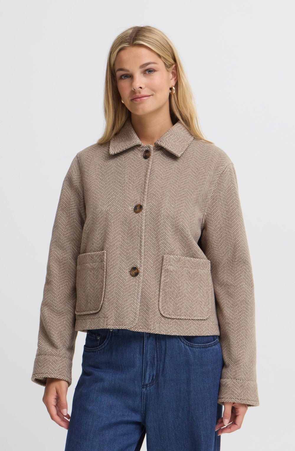 Rain Drum Herring Bone Jacket