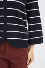 Salute Blue & Cream Striped Cardigan