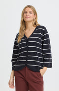 Salute Blue & Cream Striped Cardigan