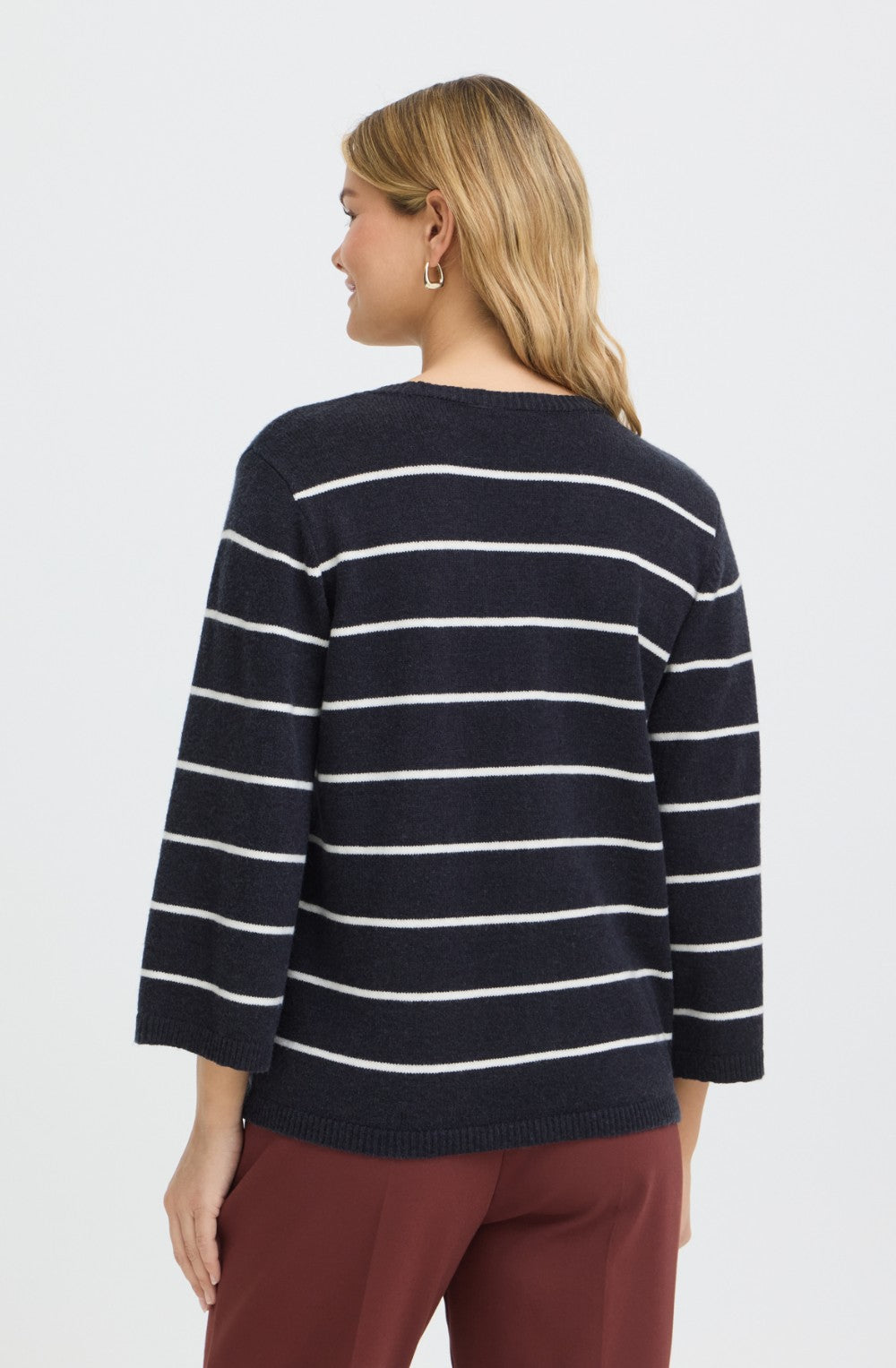 Salute Blue & Cream Striped Cardigan