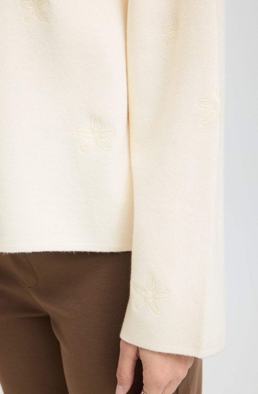 Whisper White Embroidered Flower Jumper