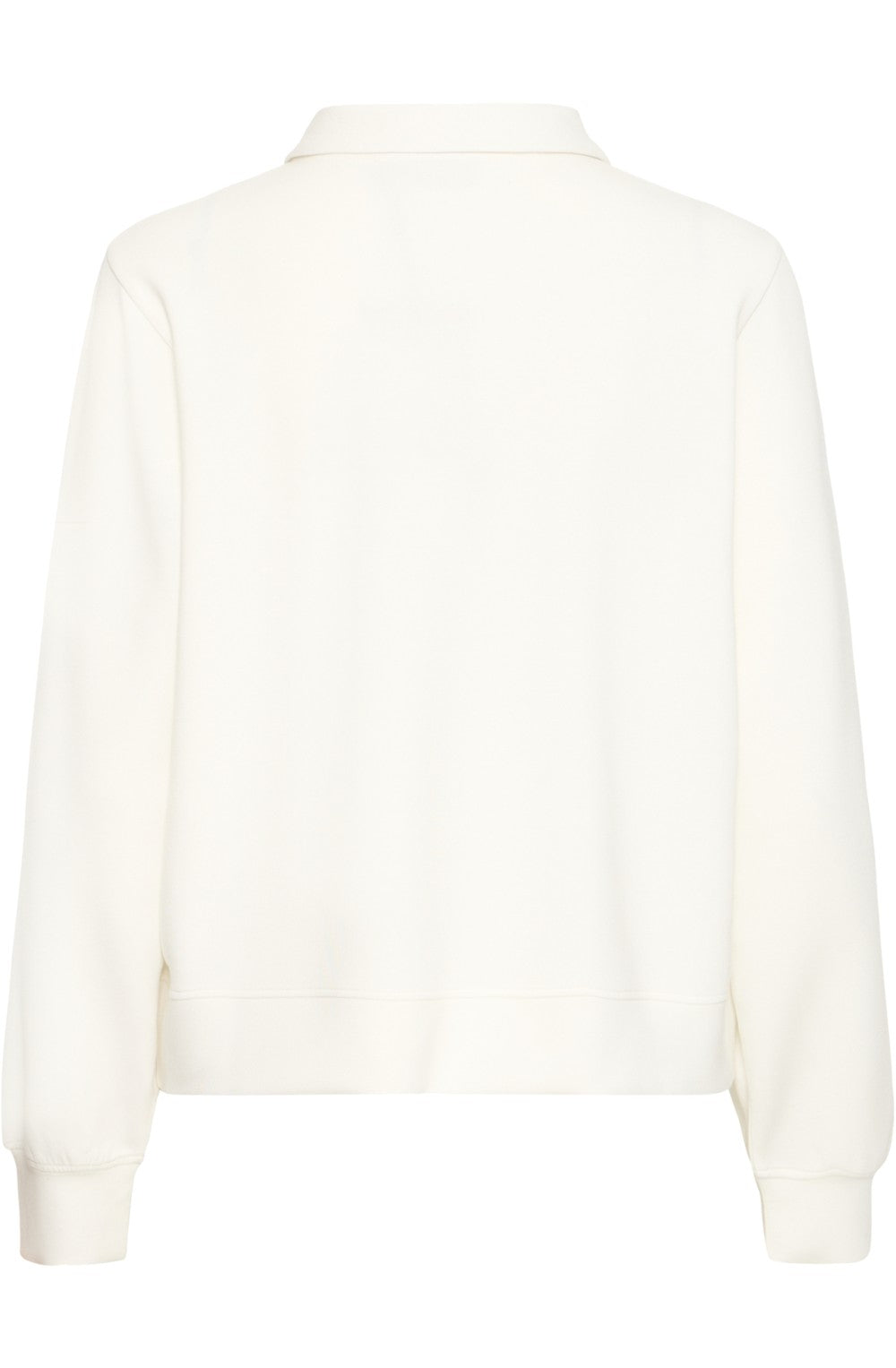 Whisper White Luxury Jersey Collared Top