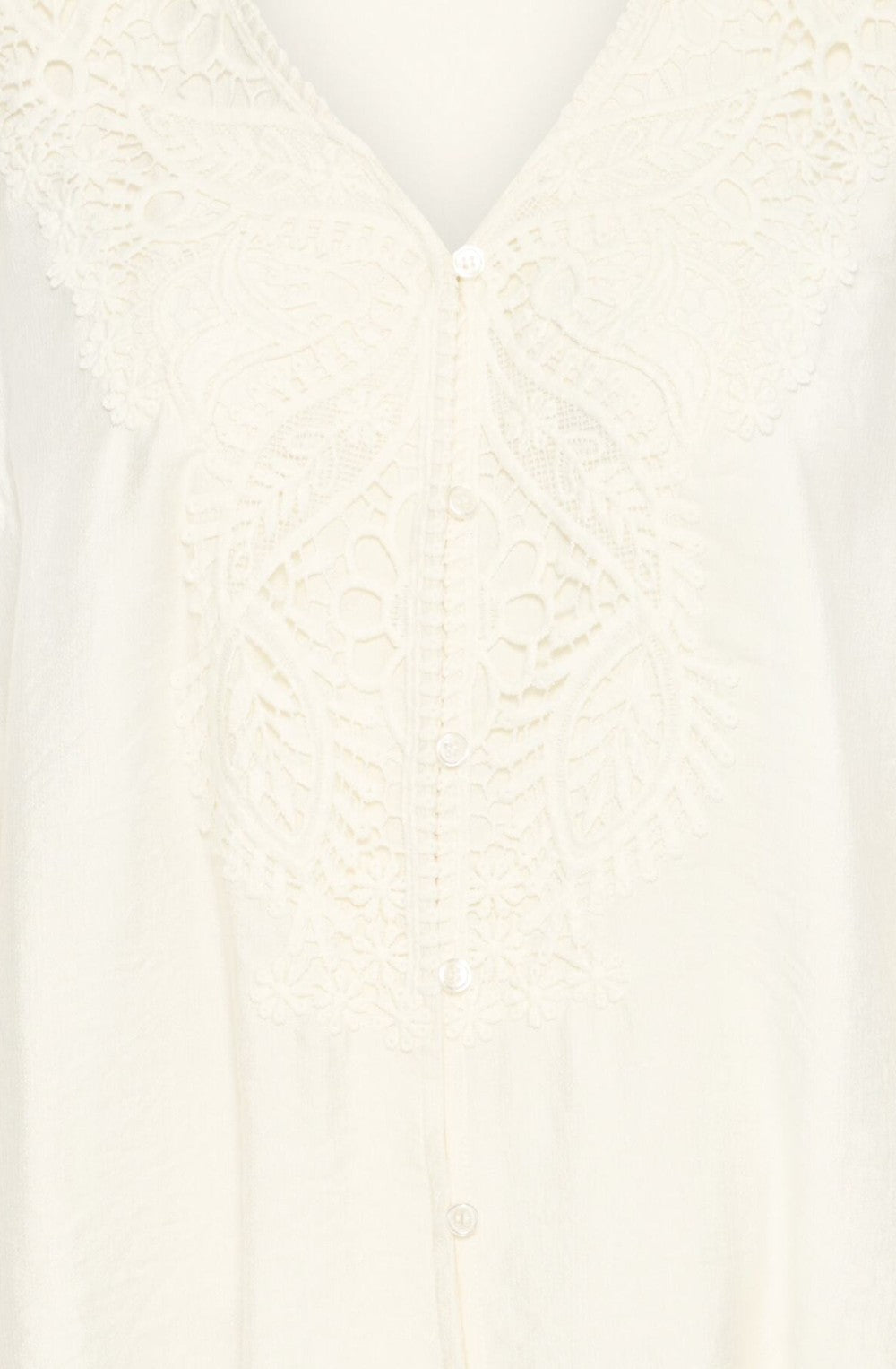 Whisper White Lace Overlay Blondie Blouse