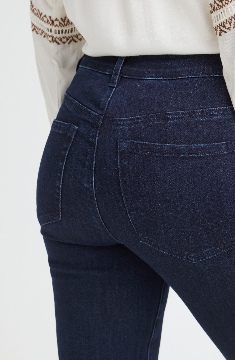Blue Denim Straight Leg Jeans