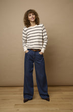 Oatmeal Striped Knit Jumper