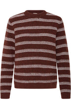 Rum Raisin Striped Knit Jumper