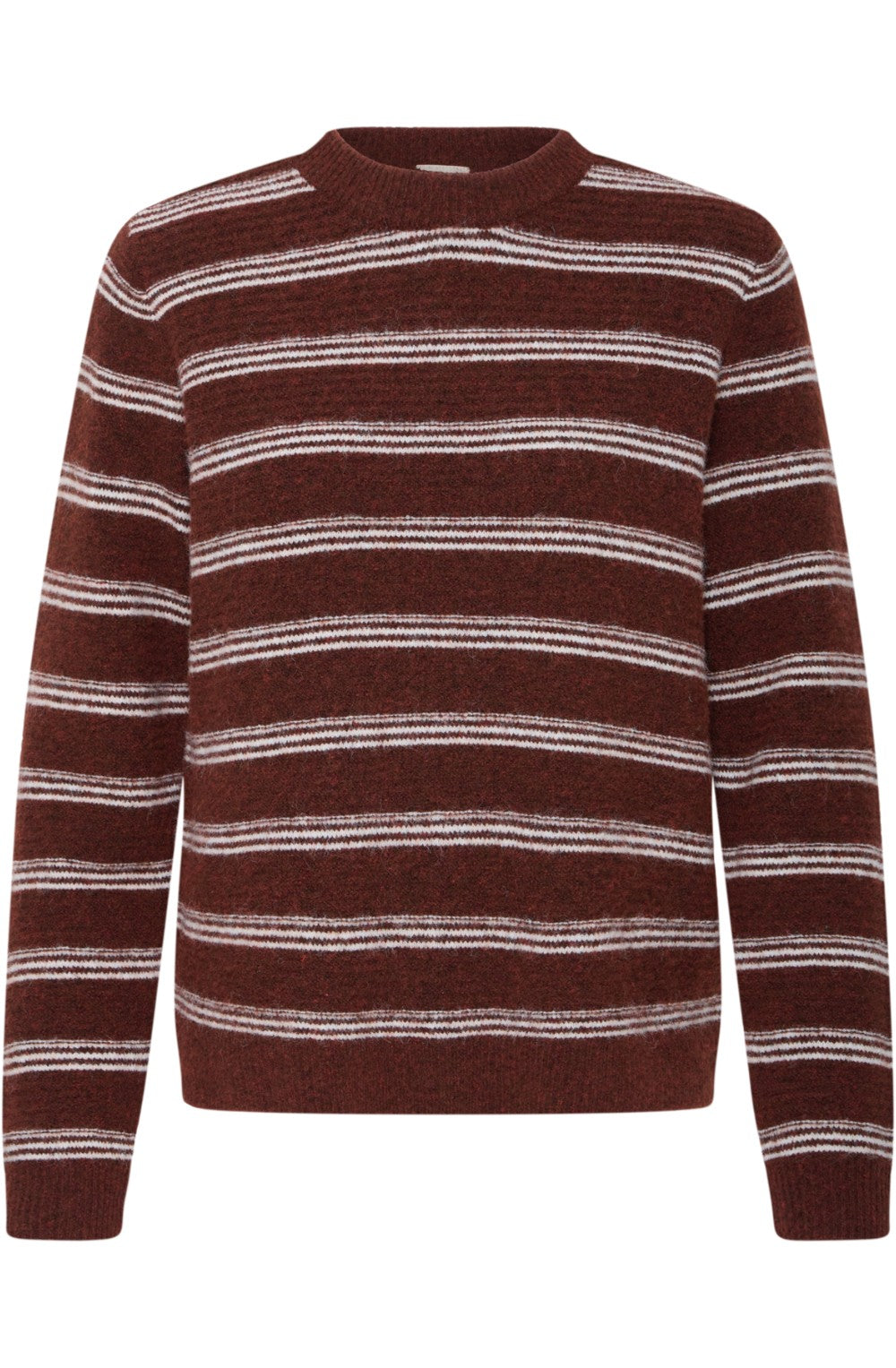 Rum Raisin Striped Knit Jumper