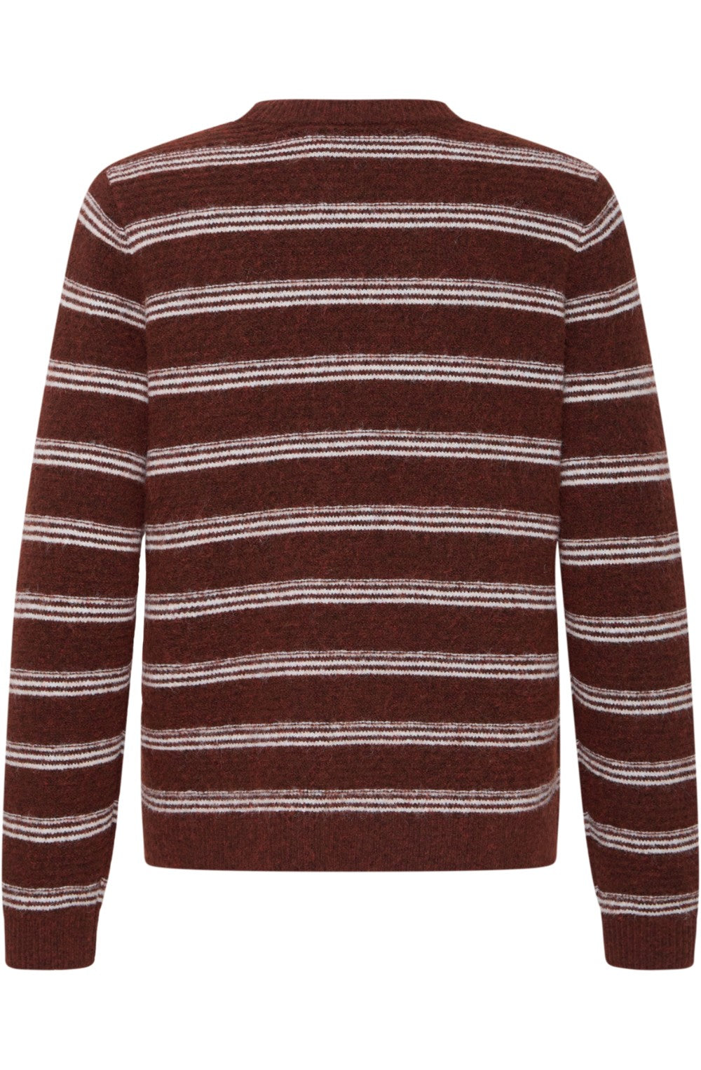 Rum Raisin Striped Knit Jumper