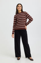 Rum Raisin Striped Knit Jumper