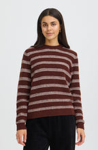 Rum Raisin Striped Knit Jumper