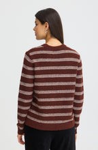 Rum Raisin Striped Knit Jumper
