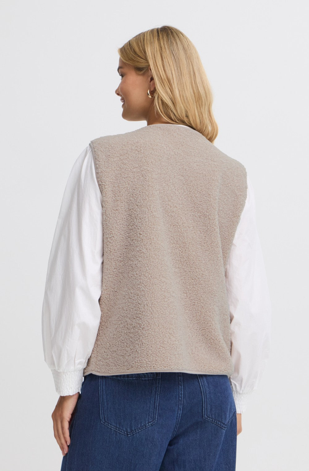 Beige Teddy Waistcoat